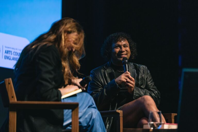 Juno Dawson speaking with Travis Alabanza at the Coast is Queer